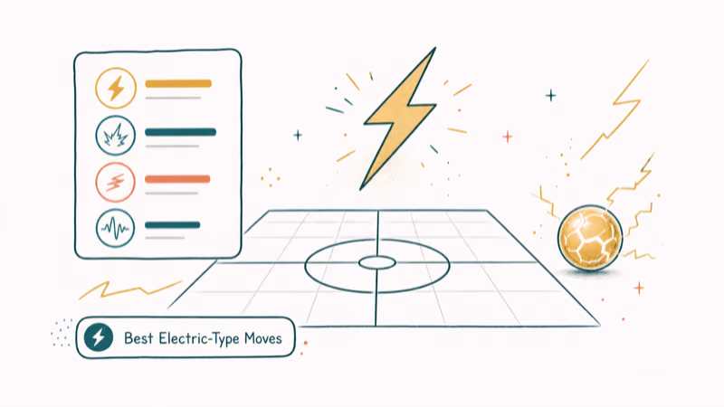 Hand-drawn illustration: Best Electric-Type Moves