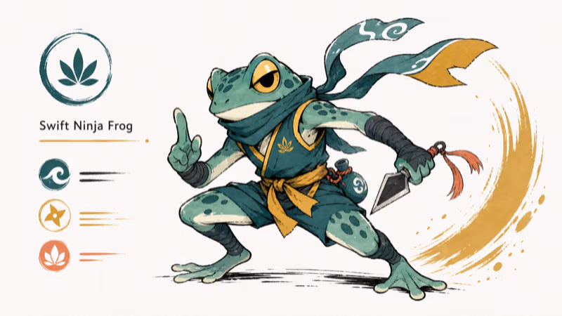 Hand-drawn illustration: Greninja