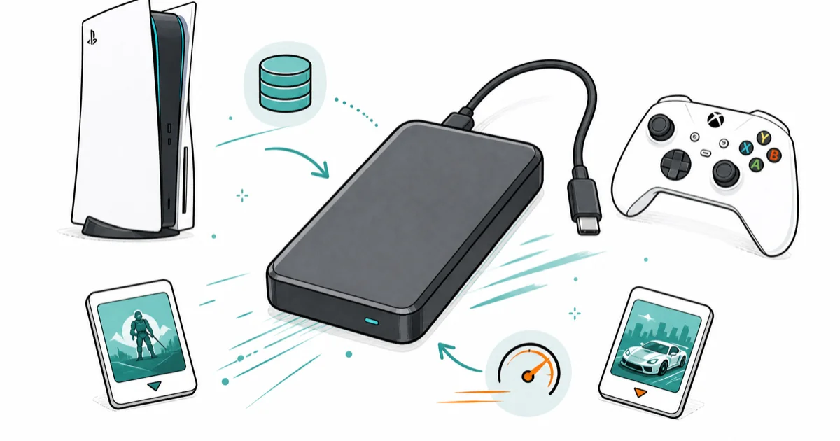 Best Portable SSD for PS5 and Xbox: Game Library Picks cover image