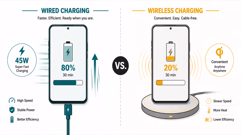 Wired USB-C fast path versus slower wireless Qi puck for Galaxy