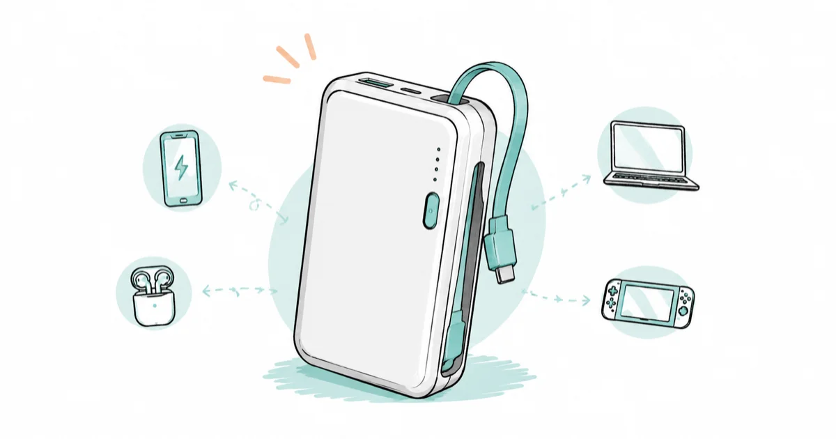 Best Power Bank With Built-In Cable: Top 2026 Picks cover image