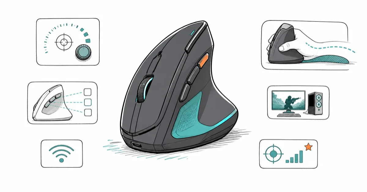 Best Vertical Gaming Mice: 5 Ergonomic Picks Tested (2026) cover image