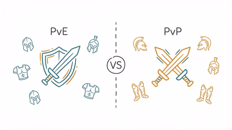 PvE versus PvP Warlock exotic loadout comparison with armor icons