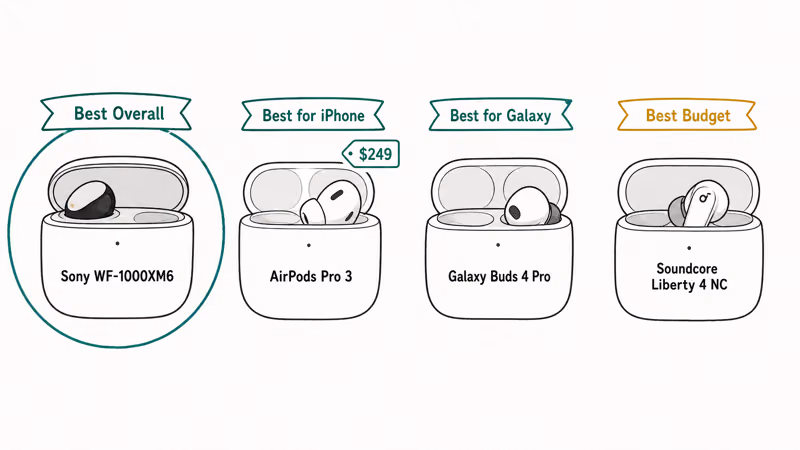 Four top wireless earbud picks for 2026 grouped by best use case