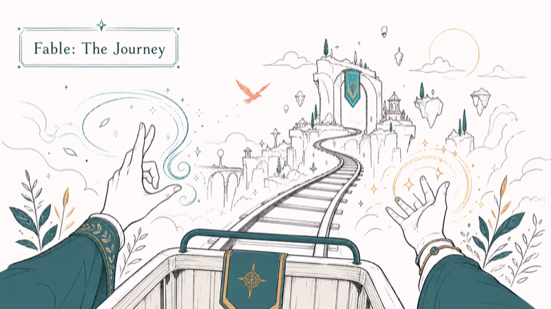 Hand-drawn Fable: The Journey illustration