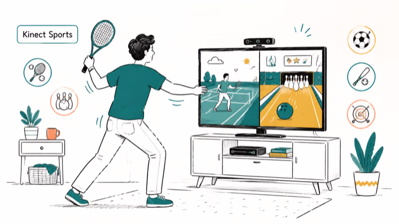Hand-drawn Kinect Sports illustration