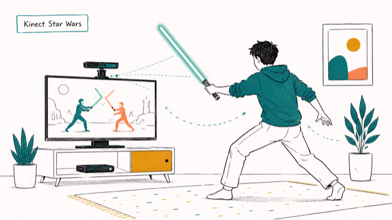 Hand-drawn Kinect Star Wars illustration