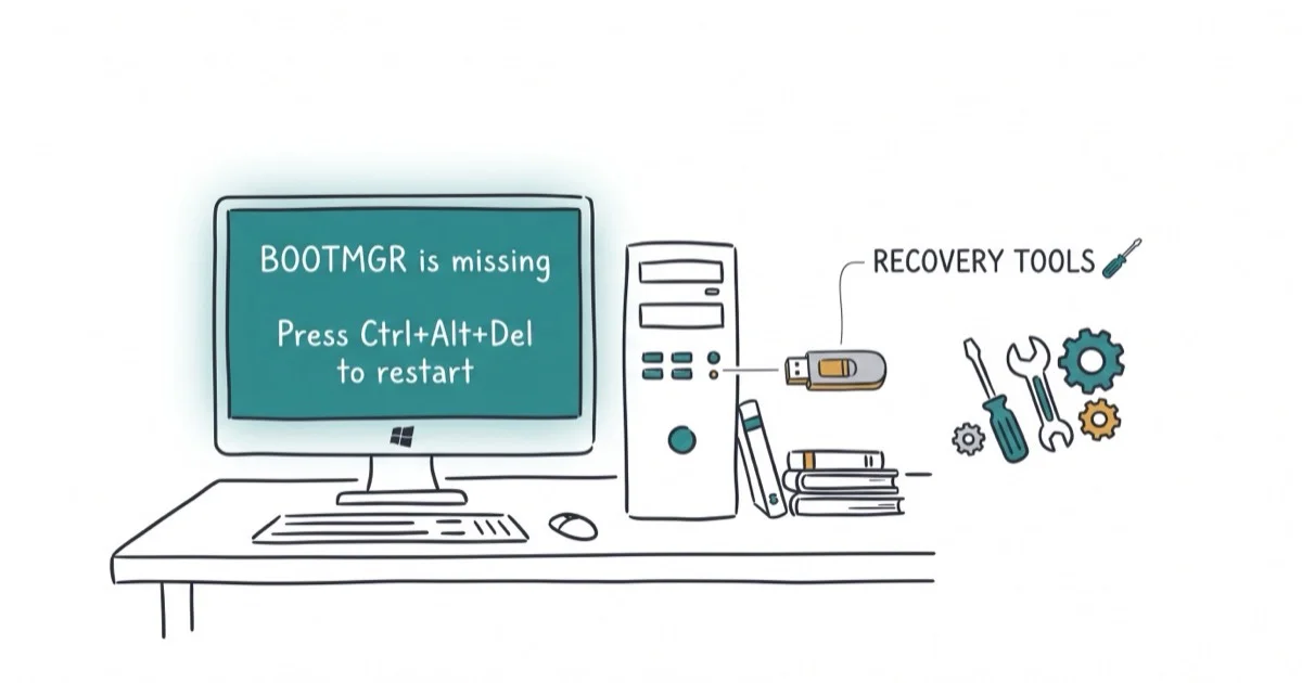 BOOTMGR Is Missing: 6 Fixes for Windows 7, 10, and 11 cover image