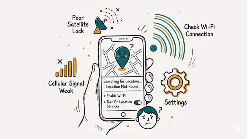 GPS location settings and troubleshooting on a smartphone