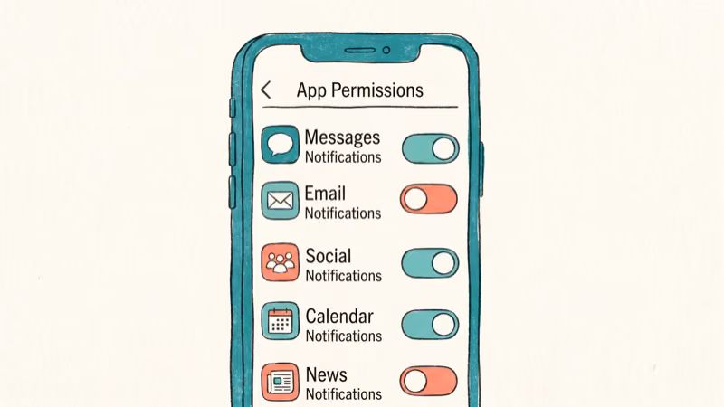 Bumble app permissions screen showing notification access on Android