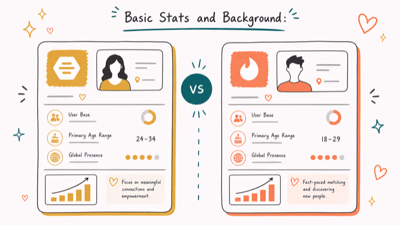Hand-drawn illustration: Basic Stats and Background: