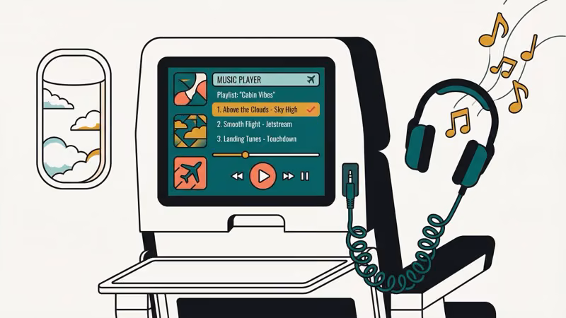 Spotify on United Airlines seatback entertainment screen