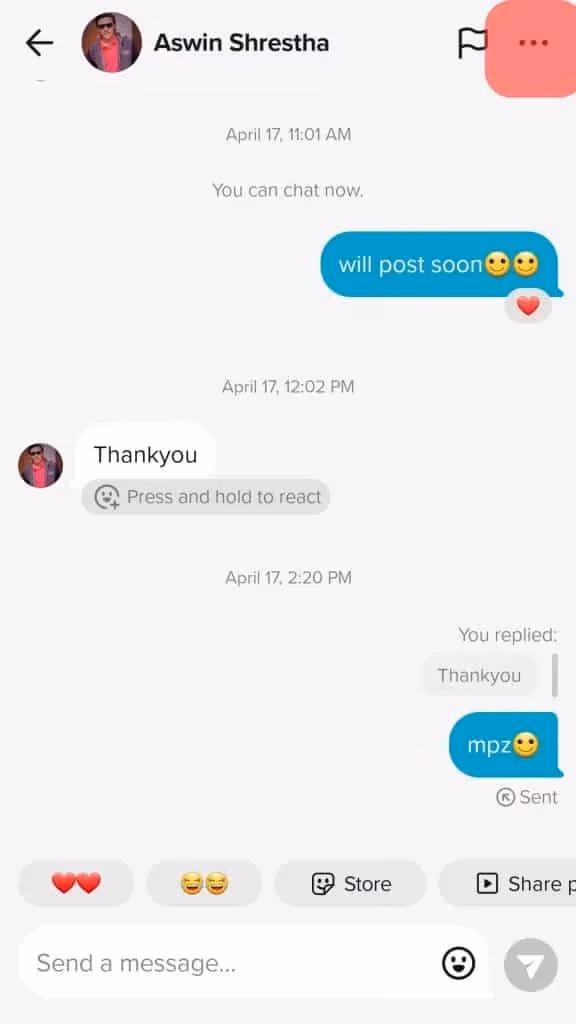tap the three dots menu