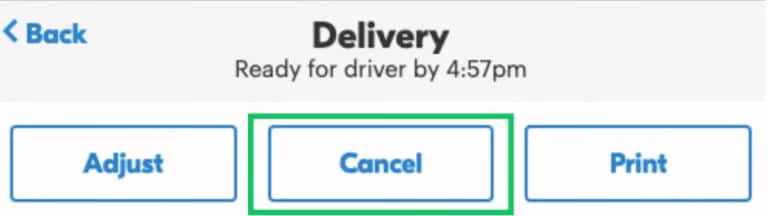 cancel Grubhub order
