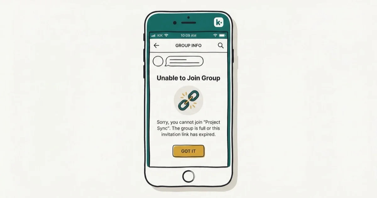 Can't Join Kik Group Chat? 7 Causes and Fixes (2026) cover image