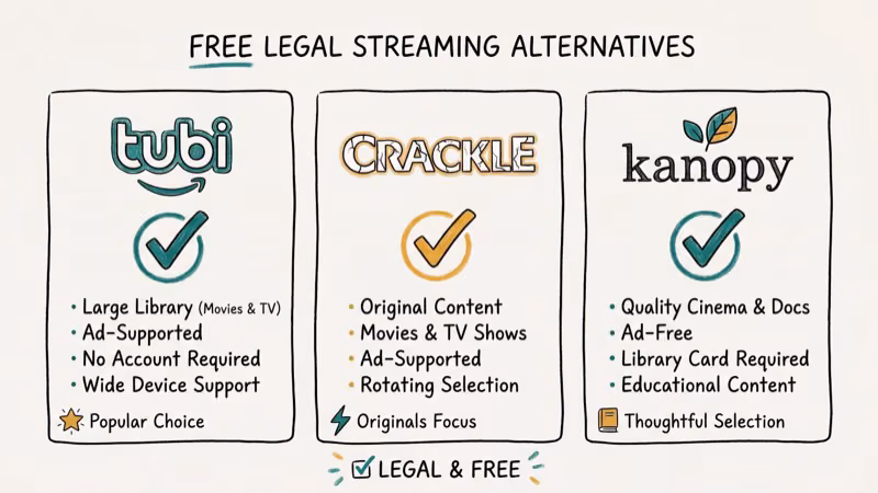 Key criteria for evaluating legitimate streaming service alternatives to piracy sites