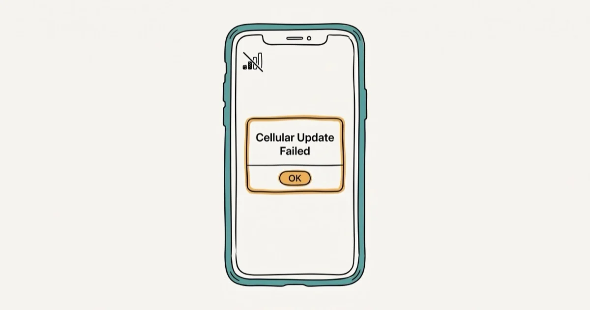 Fix iPhone Cellular Update Failed Error (8 Methods) cover image