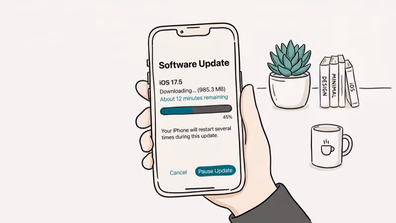 iPhone software update screen downloading latest iOS version