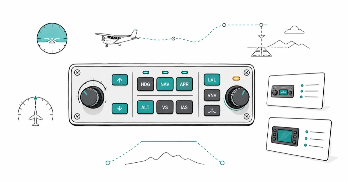 Cessna 172 Autopilot Options: GFC 500, S-TEC, KFC 150 cover image