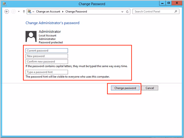 Using The Control Panel Method