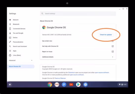 Update Chromeos