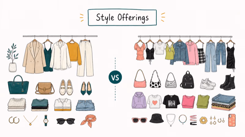 Hand-drawn illustration: Style Offerings
