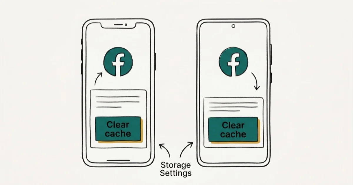 How to Clear Your Facebook Cache on iPhone and Android cover image