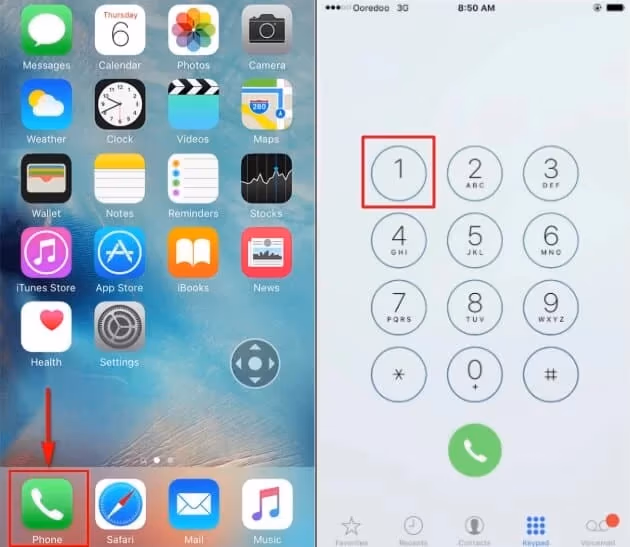 Reset the visual voicemail of the iPhone