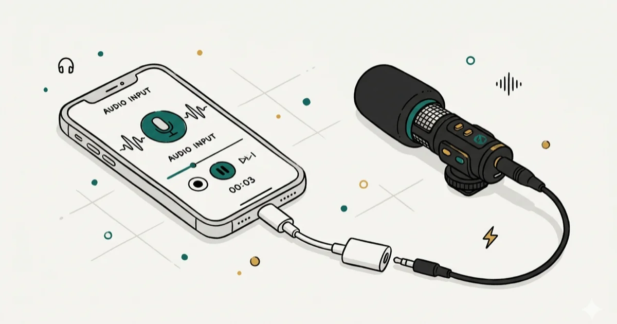 How to Connect an External Microphone to iPhone (2026) cover image
