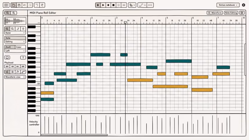 Illustration showing midi piano for convert mp3 to midi convert midi to mp3