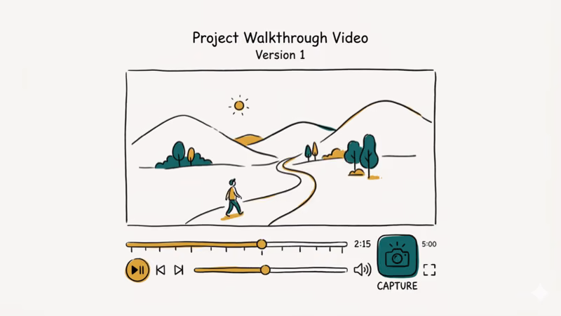 Illustration showing capture for convert video to image