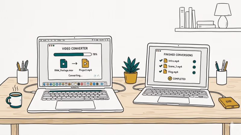 Illustration showing cross for convert video2mp4 on windows mac