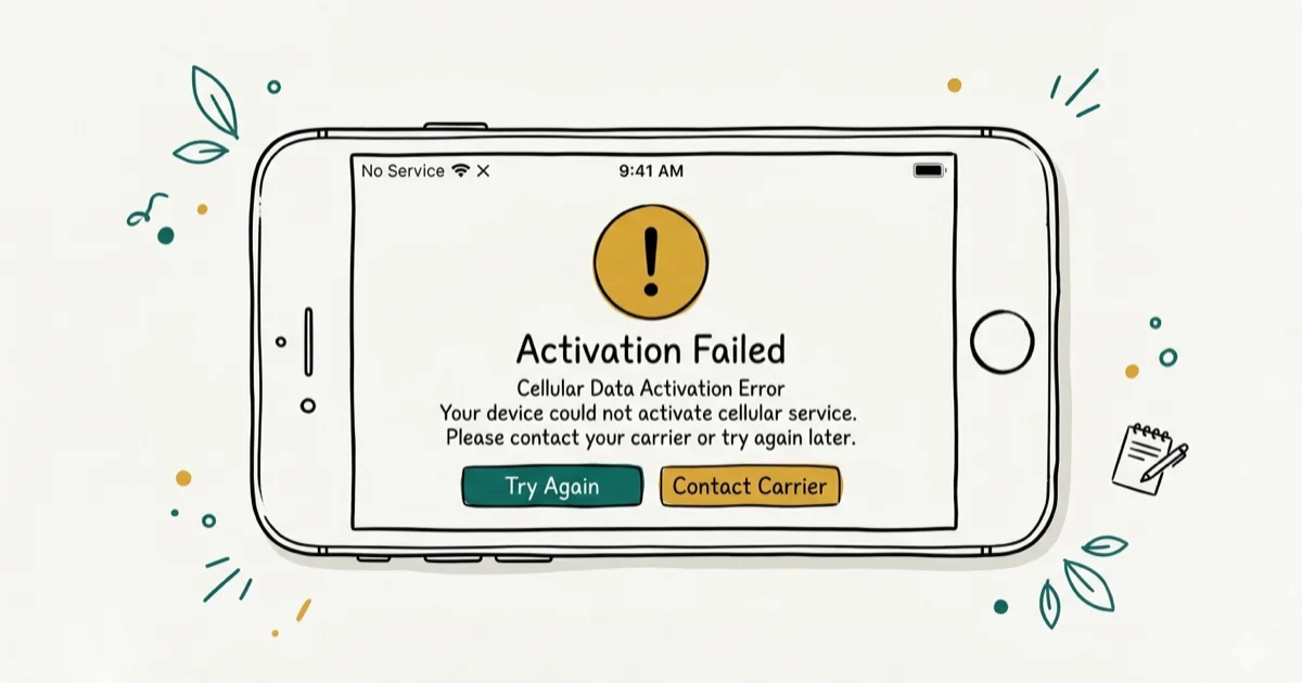 Fix 'Could Not Activate Cellular Data Network' on iPhone cover image