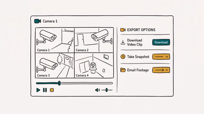 Illustration of cctv playback for cpi to mp4