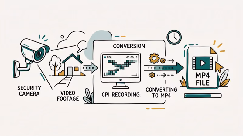 Illustration of cpi video for cpi to mp4