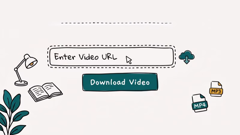 Illustration of online tool for dailymotion video downloader