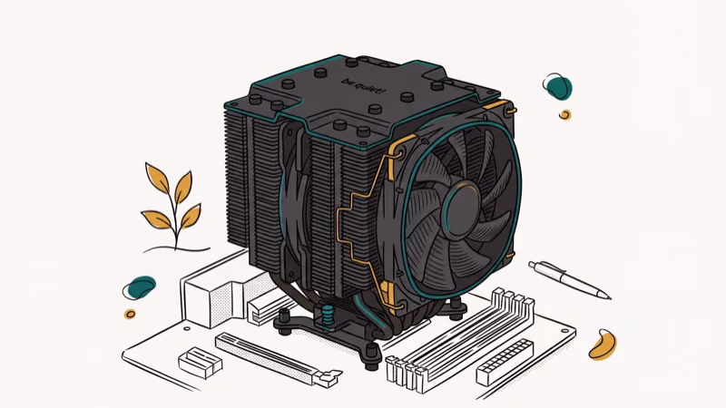 Illustration of be quiet cooler for dark rock pro 4 vs noctua nh d15