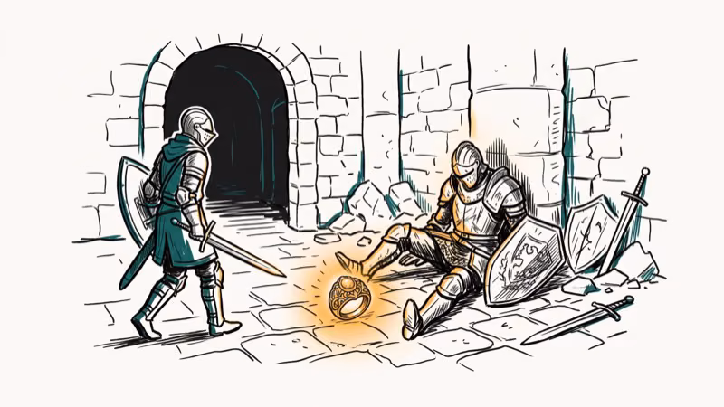 Illustration of boss drop for dark souls 3 gold serpent ring