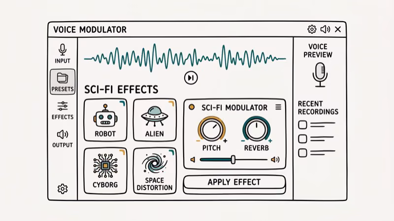 Illustration of voice app for darth vader voice changer