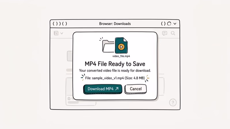 Illustration of download result for dat to mp4 converter online