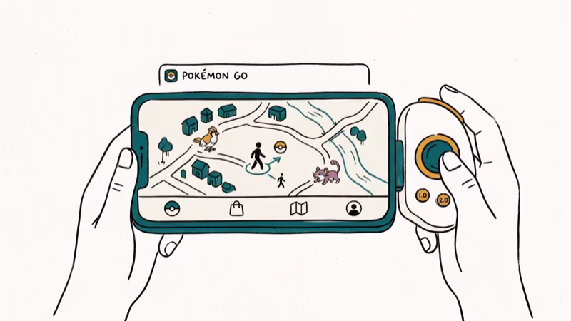 Illustration of joystick app for defit pokemon go