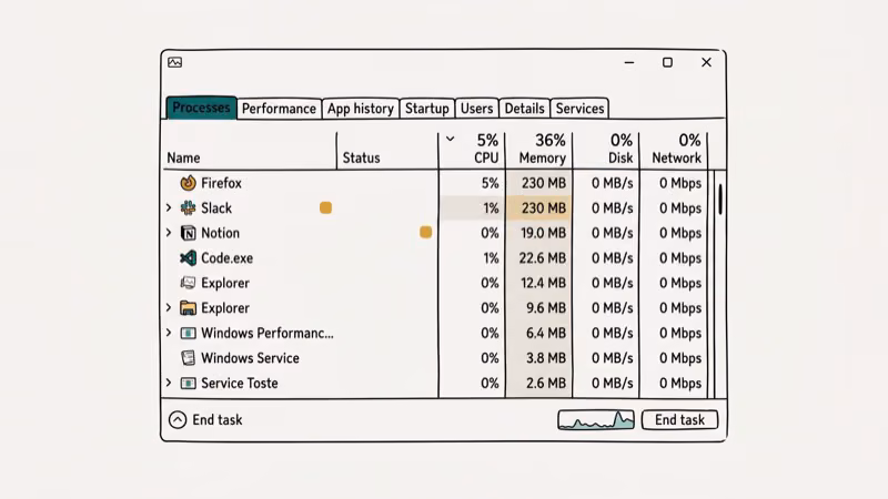 Illustration of task manager for delayed launcher