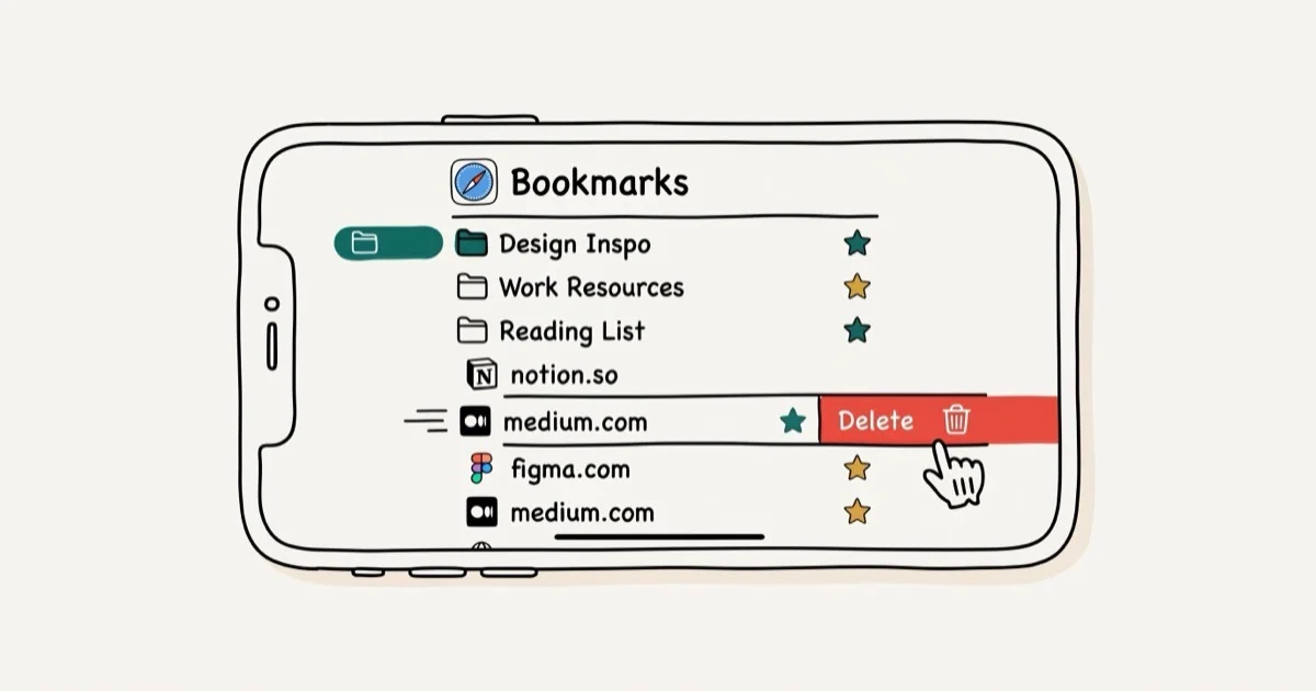 How to Delete Bookmarks on iPhone and iPad in Safari cover image