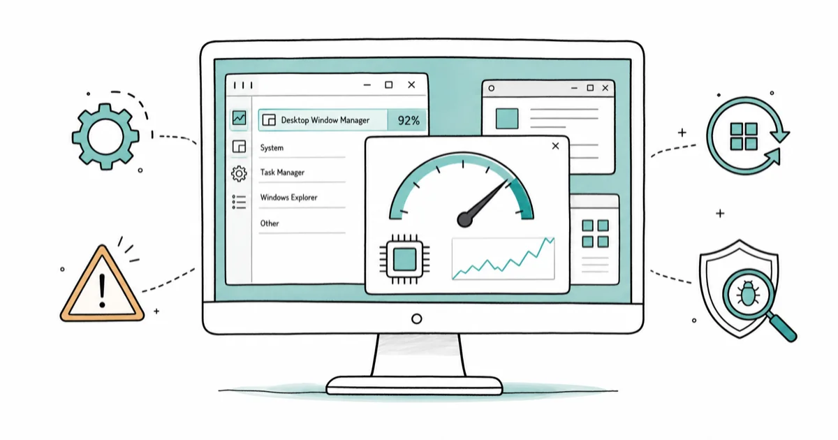 Desktop Window Manager High CPU Usage: Causes and Solutions cover image