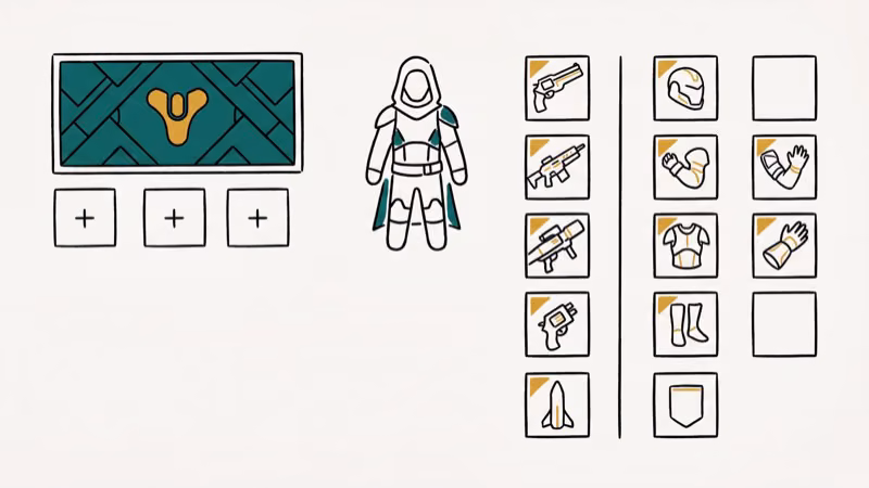 Illustration of equip emblem for destiny 2 emblems