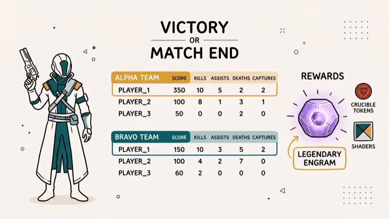 Illustration of crucible drop for destiny 2 falling guillotine god roll