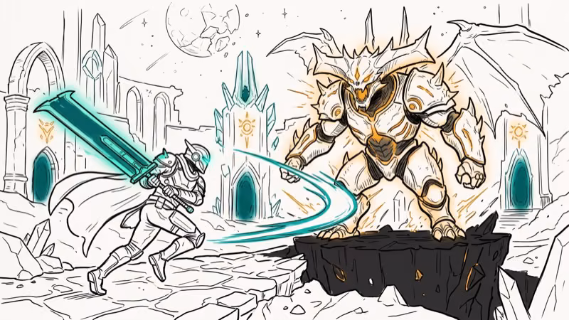 Illustration of raid boss for destiny 2 falling guillotine god roll