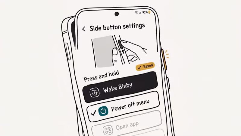 Illustration of home button remap for disable bixby