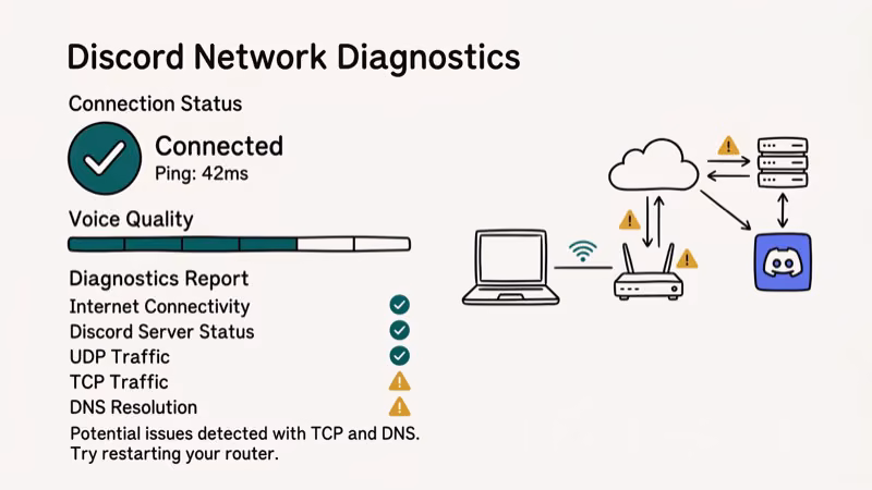 Illustration of network settings for discord awaiting endpoint