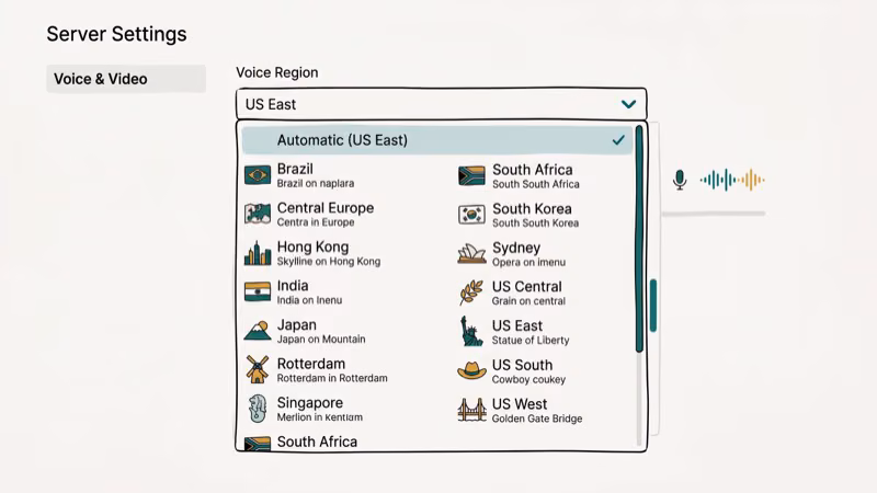 Illustration of voice region for discord awaiting endpoint